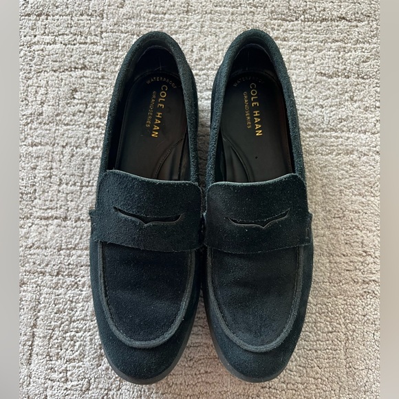 Cole Haan Waterproof Newburg Lug Suede Geneva Loafers - Picture 1 of 16